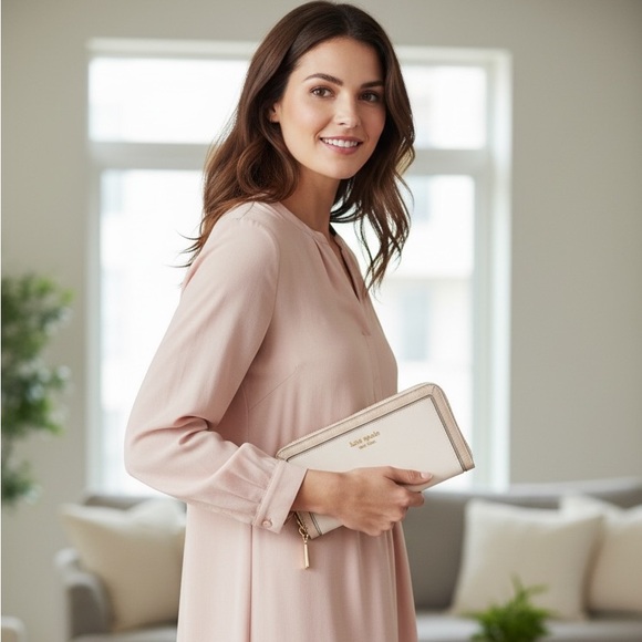 NWT Morgan Colorblock Saffiano Leather Wallet - Picture 3 of 5